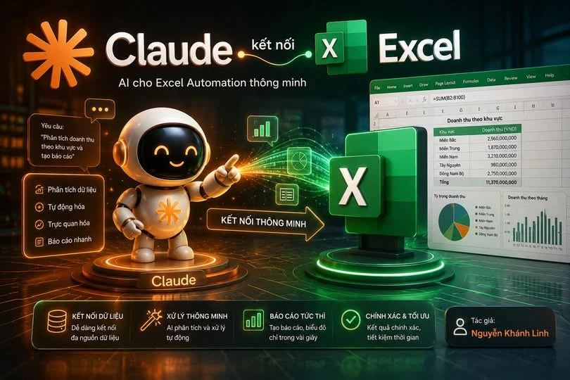 Claude xử lý Excel tự động